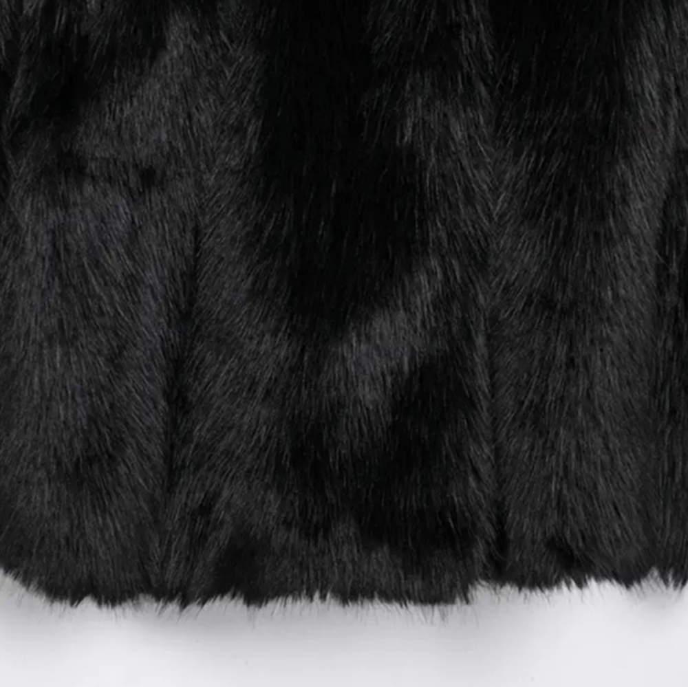 Faux Fur Coats Women Vintage Loose Lapel Single-breasted Plush Coat - Picture 6 of 6